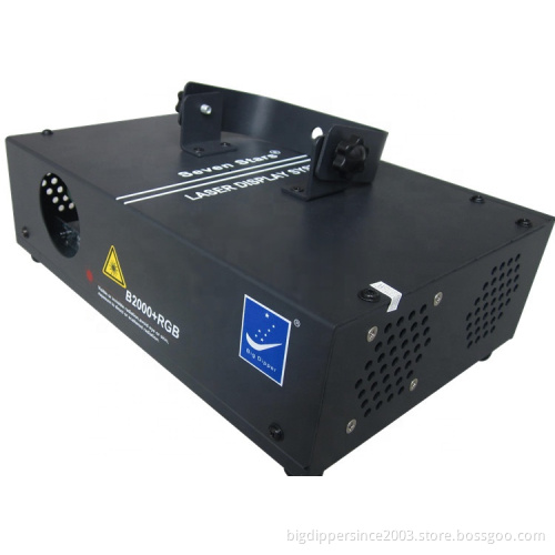 DMX512 laser lights from bigdipper B2000+RGB full-color RGB animation laser with high-quality laser diode